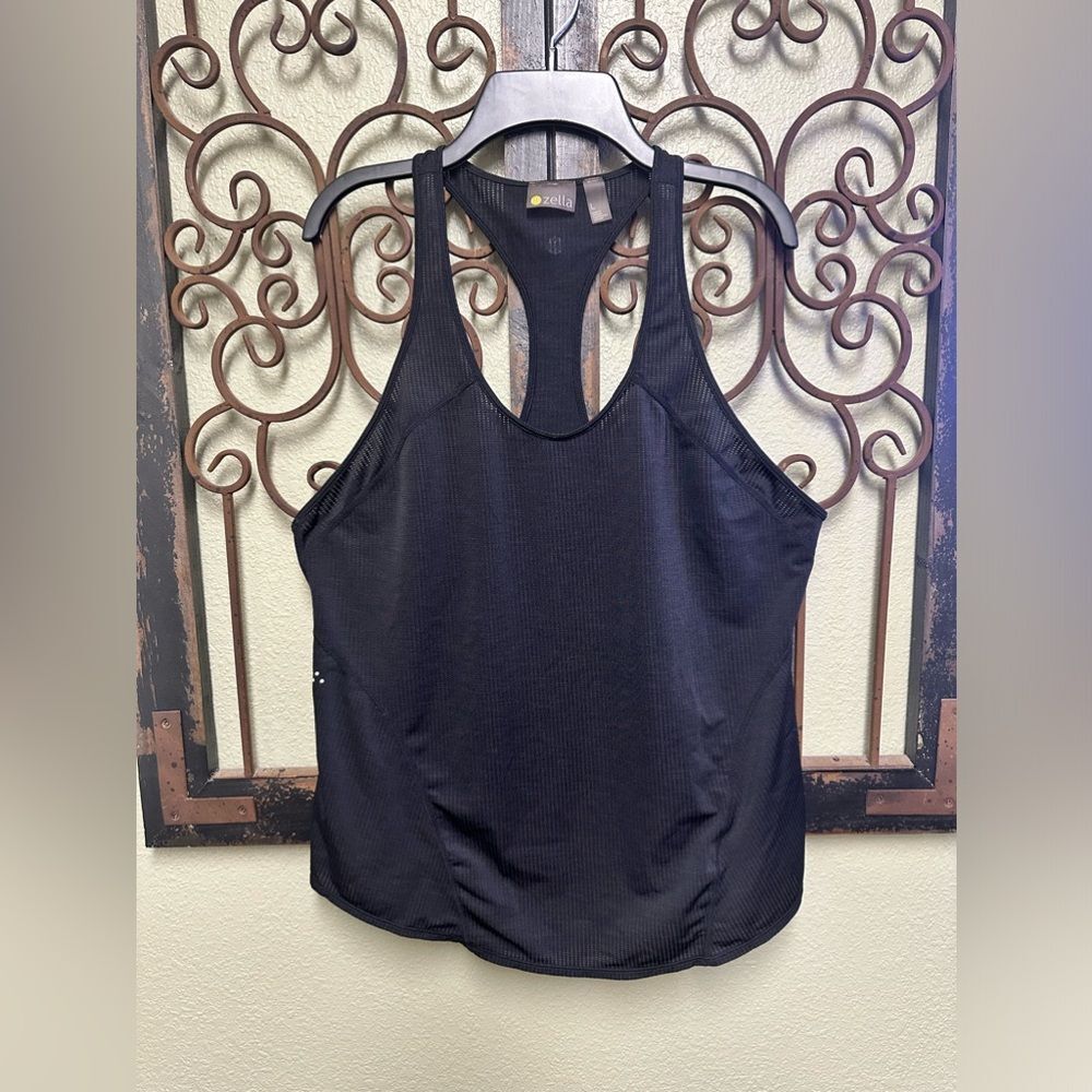 Zella black athletic racer back tank top